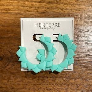 Handmade Large Hoop Polymer Clay Earrings